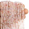Opal różowy kula fasetowana ok. 3,3mm