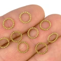Kółko ozdobne skręcane ok. 7,5mm [stal szlachetna PVD, kolor złoty]