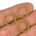 Kółko ozdobne skręcane ok. 15mm [stal szlachetna PVD, kolor złoty]