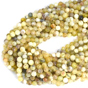 Opal żółty kula gładka ok 6mm 