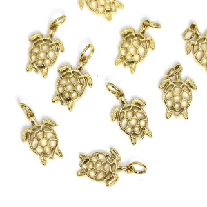 Żółw ok. 19x10mm [zawieszka, stal, kolor złoty PVD]
