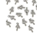 Grzybek z cyrkoniami ok. 19x10mm  [zawieszka, stal]