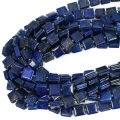 Lapis lazuli kwadrat z nacięciami do makramy ok. 10x10mm
