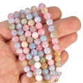 Kwarcyt morganitowy szklisty kula gładka ok. 6,5mm