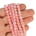 Kwarcyt jasnoróżowy szklisty kula gładka ok. 6,5mm