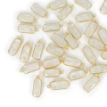 Kamień księżycowy prostokąt ok. 20x8mm [zawieszka, srebro pozłacane 925]
