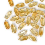 Cytryn prostokąt ok. 20x8mm [zawieszka, srebro pozłacane 925]