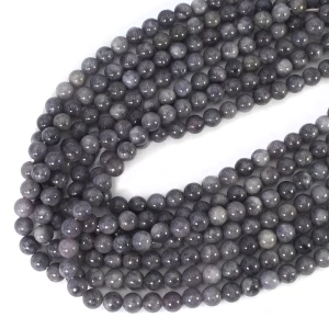 Kwarcyt fioletowa szarość kula gładka ok. 8mm