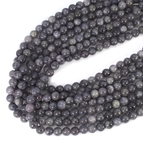 Kwarcyt fioletowa szarość kula gładka ok. 8mm