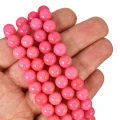 Kwarcyt Barbi Pink kula gładka ok. 8 mm