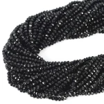 Turmalin czarny dysk fasetowany ok. 3x2,5mm