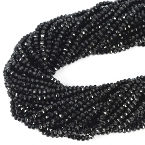 Turmalin czarny dysk fasetowany ok. 3x2,5mm