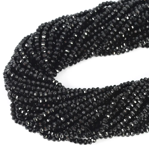 Turmalin czarny dysk fasetowany ok. 3x2,5mm