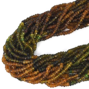 Turmalin wielokolorowy układany nieregularny talarek ok. 3,5x2mm