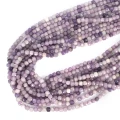 Lepidolit kostka fasetowana ok. 4,5x4,5mm