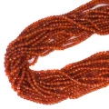 Agat karneol kostka fasetowana ok. 4,3x4,3mm