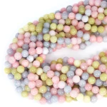 Kwarcyt morganitowy mleczny kula gładka ok. 8,5mm