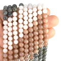 Mix kamień słoneczny, księżycowy, labradoryt układany kula gładka ok. 6,5mm