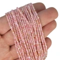 Opal pastelowo różowy kula fasetowana ok. 2mm