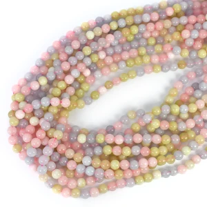 Kwarcyt wielokolorowy-pastelowy kula gładka ok. 6,5mm