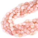 Opal różowy bryła nieregularna gładka ok. 14x8mm