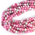 Kwarcyt różowo zielony kula gładka ok. 8mm