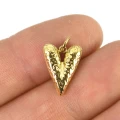 Serce wypukłe ok. 19x12mm [zawieszka, stal, kolor złoty PVD]