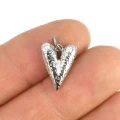 Serce wypukłe ok. 19x12mm [zawieszka, stal]