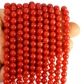 Kwarcyt czerwony kula gładka ok. 6,5mm
