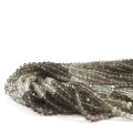 Kwarc dymny układany dysk fasetowany ok. 4x3mm