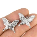 Motyl ok. 24x19mm [zawieszka, stal]