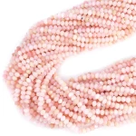 Opal różowy dysk fasetowany ok. 4x3mm
