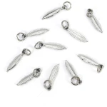 Pióro ok. 19x4mm [zawieszka, stal]