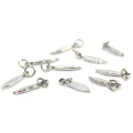 Pióro ok. 19x4mm [zawieszka, stal]