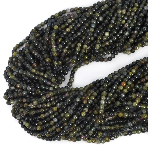 Turmalin wielokolorowy ciemny kula gładka ok. 3mm