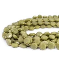 Jaspis matcha moneta fasetowana ok. 12 mm