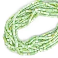 Opal zielony walec nieregularny ok. 5-6x6-8mm