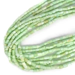 Opal zielony walec nieregularny ok. 5,5-6,5x5-8,5mm