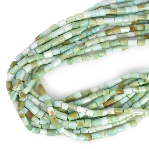 Opal amazonitowy walec nieregularny ok. 5,5-6,5x5-8,5mm