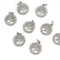 Drzewo życia z cyrkoniami ok. 18x12mm [zawieszka, stal]