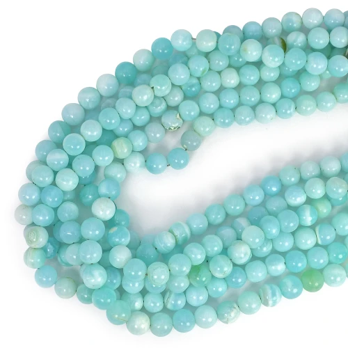 Opal błękitny kula gładka ok. 8,5mm
