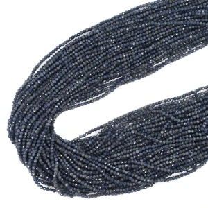 Szafir jasny kula fasetowana ok. 2,3mm