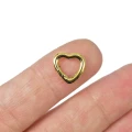 Zapięcie serce ok. 12mm [stal szlachetna 304 PVD, kolor złoty]