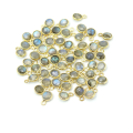 LABRADORYT zawieszka srebro złocone 9x6mm