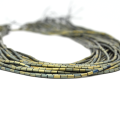 Hematyt zielono złoty matowy walec 1x3mm [sznur 40 cm]
