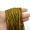 Hematyt ciemne złoto matowy walec 2x4mm [sznur 40 cm]