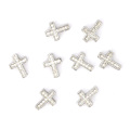 Krzyż srebrny z cyrkoniami 13x10mm [przekładka, metal]
