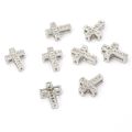 Krzyż srebrny z cyrkoniami 13x10mm [przekładka, metal]