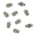 Głowa tygrysa srebrna z cyrkoniami 15x10x8mm [przekładka, metal]