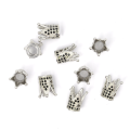 Korona srebrna z czarnymi cyrkoniami 12,5x10mm [przekładka, metal]